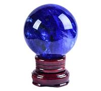 KGBHSCTTIE Crystal Sphere Ball Melting Blue Quartz Solid Decorative Prop Ornament for Feng Shui Divination Fortune Telling Tabletop Fountain Decoration,16cm