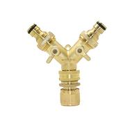 KGBHSCTTIE Leak-Proof Pipe Hose Fittings Brass Female 3/4" to 2-Way Tap 5/8" Nipple Water Splitter 3/4" Male Y Garden Tap Quick Connector Irrigation Valve 1pcs (Color : D)