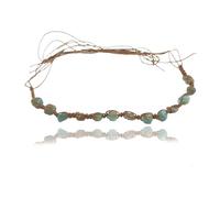 KGCGJVB Bandas de sombrero de vaquero para mujer, correas de sombrero de cuentas verdes para sombreros de paja, diademas decorativas de vaquera occidental con cuentas turquesas, accesorios elegantes y