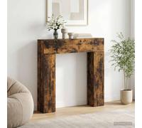 KGCRYUWED Chimenea decorativa de madera, montaje en pared | Apariencia de roble ahumado, versátil expositor, diseño delgado en U