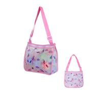 KGDUYC 1 Bolsa de Playa Unicornio, Bolsa de Juguetes de Playa, Bolsa de Malla de Playa con Correa de Hombro Ajustable, Bolsa de Recogida de Conchas para Niños, Almacenaje de Conchas