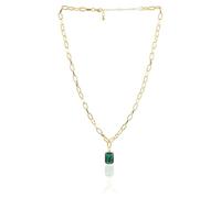 KGDUYC 1 Piece Multi Layers Birthday Stone Necklace, Gold Silver Paperclip Necklace, Rectangular Pendant, Birthday Gift for Women, Christmas, Valentine's Day, Mother's Day