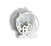 KGDUYC 1 pieza de molde de silicona - Moldes de fundición de silicona, para casa de silicona, kit de velas de bricolaje, para casas, para yeso, manualidades (13,2 x 1,2 cm)