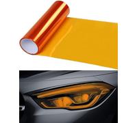 KGDUYC 1 rollo de lámina para faros, lámina tintada para faros traseros de coche,arancione pellicola protettiva,ritagliabile,autoadesiva fari,pellicola vinilica colorata,fendinebbia(naranja)