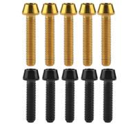 KGDUYC 10 Piezas Tornillos M5*20mm M6*20mm para bicicleta de carretera, bicicleta de montaña (Negro)