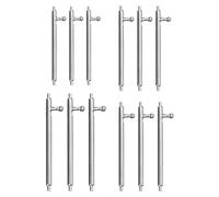 KGDUYC 12 Pcs Palanca de Resorte de Cambio Rápido,Palanca de Resorte de Acero Inoxidable,Juego de Herramientas de Palanca de Resorte de Reloj con Botón de Liberación,Herramienta de Reloj(4 Tamaños)