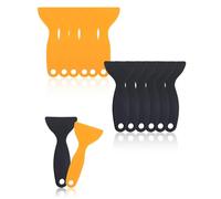 KGDUYC 12 piezas de juego de cuchillos de plástico: raspadores de plástico para masilla, parches, calcomanías, papel tapiz, raspadores de masilla de pintura (negro + amarillo)