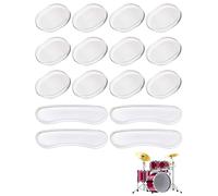 KGDUYC 16 Pcs Almohadilla de Tambor de Silicona,maxin amortiguador de tambor almohadilla de goma almohadilla de silenciador para control de sonido de tambor