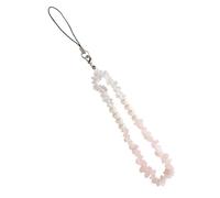 KGDUYC 1pcs Cadena dijes para teléfono celular- Cadena teléfono celular grava piedra cristal natural colorida - Encanto teléfono celular Pulsera Cordón teléfono celular Cadena Cadena(rosa + perlas)