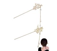 KGDUYC 2 Pcs Chinese Hair Buns,Premium Feeling Hair Sticks,Vintage Hair Chopsticks,Ancient Style Tassel Hair Clips,Coiled Hairpins,Hanfu Hair Decoration Flower Hair Sticks,DIY Hair Gifts for Girls