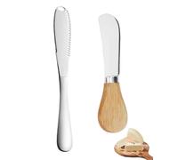 KGDUYC 2 pcs Cuchillos para queso,conjunto de cuchillos de queso,adecuado para todos los quesos,cuchillos de queso de acero inoxidable,diseño ergonómico,adecuado para agarrar y cortar de mantequilla