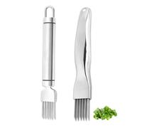 KGDUYC 2 Piece Shred Silk The Knife,Cortador de Cebolla Scallion Slicer,Cortador de Cebolla Verde de Acero Inoxidable,cebollas,Herramienta cortadora de cebolla de cocina