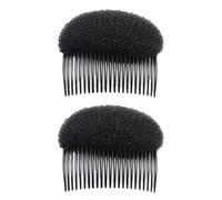 KGDUYC 2 Piezas Base de Aumento de Volumen de Cabello,Bump Up Hair Peine,Almohadilla para el Cabello con Esponja,Aumentar el Volumen del Cabello,Accesorio para Peinado,el Peinado de Bricolaje,Negro