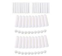 KGDUYC 20 Piezas Inhaladores Nasales,Buena Higroscopicidad Rellenables para Aromaterapia Tubos de Aceite Esencial Varillas Vacías Aromáticas con 10 Mechas de Algodón, Blanco