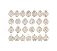 KGDUYC 26 piezas Abalorios de Letras ABC Mini Alfabeto A-Z Aleación de Zinc Pulsera Collar Colgantes para Fabricación de Joyas DIY,colgante de letra esmaltada,dijes de letras,letter charms