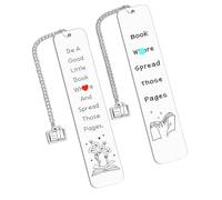 KGDUYC 2pcs Marcadores Regalos Inspirador Amiga Recuerdo Aliento Universidad Cumpleaños Navidad Adolescentes Libro Accesorio Motivacional Regreso A La Escuela Mejores Deseos Retiro Recuerdo