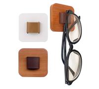 KGDUYC 2PCS Organizador Gafas De Sol De Madera - Montado En La Pared Soporte De Expositor Gafas De Sol,Decoración del Hogar,Soporte para Gafas De Sol Cortas, Blanco/Marrón