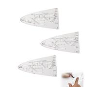 KGDUYC 3 pcs plantilla parabólica matemáticas, plantilla curva, regla parabólica, plantilla de dibujo parabólico, curva geométrica plantilla regla para estudiantes, oficina, diseñadores de dibujo