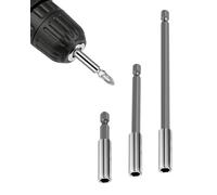 KGDUYC 3 pcs Set Portapuntas Magnético, 1/4» Mango Hex Extendido Portapuntas Magnético, Largo Mango Hex Portapuntas para Taladro Eléctrico Destornillador 50/100/150mm