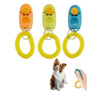 KGDUYC 3pcs Clicker para Adiestramiento Perro,Silbato y Clicker de Perros,Clicker para Adiestramiento Perro,Adiestramiento con Clicker,Training Clicker con Correa para la Muñeca para Per