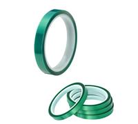 KGDUYC 4 rollos de cinta de alta temperatura, 10mm x 33m, cinta resistente al calor hasta 230°C, para electrónica, circuitos impresos, transferencia térmica (verde)