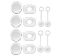 KGDUYC 6 Piezas tapones de silicona para derrames, accesorios para vasos, tapón antiderrames, tapón de paja antiderrames con tapas de paja compatibles (blanco)