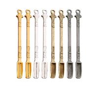 KGDUYC 8pcs cucharas mini de aleación cuchara en polvo cuchara de metal para medicina sales hierbas arena especias, oro/plata/plata antigua/bronce antiguo