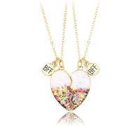 KGDUYC Colgantes para niña,Collar de buen amigo BFF, imán, collar de amor (2 piezas)