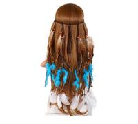 KGDUYC Diadema de Plumas - 1 pcs Headpiece Plumas India,Accesorios Disfraz,Indio Plumas Diadema Hippie Tocados Diadema Pluma Pavo Tocado de Indio Pelo Hippie Bohemia Banda para Mujer