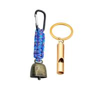 KGDUYC Juego de 2 Piezas Campana de Oso y Silbato, Emergencia Mosquetón de Campanas de Oso para Senderismo Camping al Aire Libre Pesca Escalada Bicicleta de Montaña Supervivencia