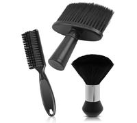 KGDUYC Juego de cepillos para el cuello de barbero - Plumero suave para cuello de barbero con cepillo de limpieza de recortadora de peluquería, cepillo de pelo profesional para cepillar el cabello
