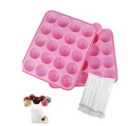 KGDUYC Molde Lollipop Silicona Molde Cake Pops Silicona Bandeja Pop Cake Molde de Chocolate de Calidad Alimentaria con 100 Varillas para Hacer Pasteles de Piruleta Caramelo Chocolate