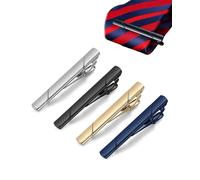 KGDUYC Pasador de Corbata, Cobre Metal Clips de Corbata Clásicos, Hombre Clip Corbata, Pasadores de Corbata para Negocio, para Reunión de Negocios de Boda, Mejor Regalo para Esposo y Padre