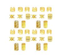 KGDUYC Pinzas para el cabello - 100 pcs Trenza de Pelo Ajustable Rastas,Puños para Decoración del Cabello,Dreadlocks de Bobina de Pelo de Aluminio, Decoración de Pelo Bisutería de Trenza