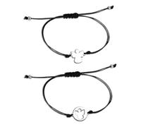 KGDUYC Pulsera para parejas: pulseras de 2 piezas para niña, pulsera para madre e hija, regalo para bolso escolar, regalos de joyería para cumpleaños, día de San Valentín