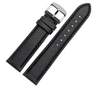 KGFCE Banda de reloj de cuero genuina para Watch TicWatch 2 Relojes Correas de 20 mm Pins de liberación rápida(Black,22mm)