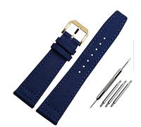KGFCE Banda De Reloj De Nylon Para IWC Serie De Piloto Portugués De 20Mm 21Mm 22Mm De Relojes De Pulsera Pulsera De Lienzo(A-blue-gold,21mm)