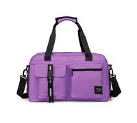 KGFCE Bolsa de deporte grande para mujer, bolsa de deporte para zapatos secos y húmedos, bolsillo de un solo hombro, cruzada, natación, yoga, gimnasio, mochila de viaje, Purple, Talla única