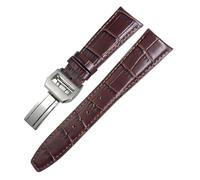 KGFCE Correa de reloj clásica de piel con textura de cocodrilo de 20 mm, 21 mm, 22 mm, compatible con IWC Pilot Series IW500107 IW371604 IW500710 PORTUGIESER, Rose Buckle-21mm, Acetato, Sin piedra