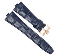 KGFCE Correa de reloj de cuero genuino para Vacheron Constantin Series 4500V 5500V P47040 Hebilla de acero inoxidable 25 * 8 25 * 7 correas de reloj, 25mm-7mm, Acetato, Sin piedra preciosa