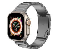 KGFCE Correa de titanio para Watch Band 49 mm 45 mm 44 mm 42 mm IWatch Ultra2 Ultra SE 2 SE Series 9 8 7 6 5 4 3 2 1, correa de reloj de repuesto de titanio con cierre plegable(Gray)