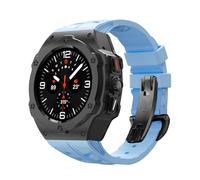 KGFCE Kit de modificación de aleación para Samsung Galaxy Watch 7 Ultra 47MM Caja de metal para Galaxy Watch 7 Ultra Fluororubber Strap Diy Mod Kit Correas de reloj(B-U)
