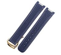 KGFCE Para Omega Seamaster 300 AT150 Aqua Terra Ultra Light 8900 Series Gel Gel Watch Band(Silver Yellow)
