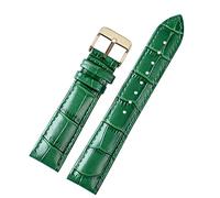 KGFCE Pulsera de cuero de avestruz de avestruz suave con patrón de bambú de alta calidad de 18 mm 20 mm 22 mm, 22mm, Un pin dorado, Ágata