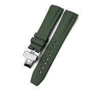 KGFDSGDS Correa de reloj de silicona de goma de 19mm, 20mm, 21mm, apta para Longines Conquest HydroConquest L3, Pin de correa de reloj resistente al agua/hebilla plegable