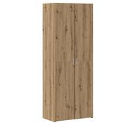 KGFHERENB Juego de 2 armarios de madera de roble Artisan, 70 x 42,5 x 185 | Elegante armario multiusos para sala de estar y oficina con compartimentos ajustables y construcción robusta de madera.