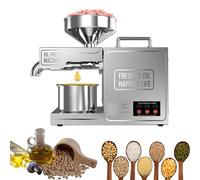 Kgfvesdc Prensa Aceite 1000w,MáQuina De Prensado De Aceite Comercial, Control Temperatura MáQuina Prensa Aceite AutomáTica,Motor De Cobre Completo, Para Lino, Maní, Semilla De CáñAmo, SéSamo, Girasol
