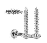 KGGZKG 60 tornillos de cabeza plana M3 x 25 x 7 mm, cabeza de oblea Phillips de acero inoxidable 304, tornillos autorroscantes, cabeza redonda multiusos con arandela para herrajes de construcción