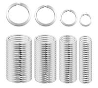 KGGZKG 80 Piezas Anillas Llaveros 30mm 25mm 20mm 15mm Metalicas Planas Argollas para Hacer Llaveros Arandela Argollas Porta Chaves 4 Tamaños