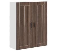 KGHFDVB Armario de pared (madera de roble marrón, 80 x 31 x 100 cm | Material de madera, aspecto elegante, para cocinas modernas, funcionalidad simple, estructura duradera, solo para interiores